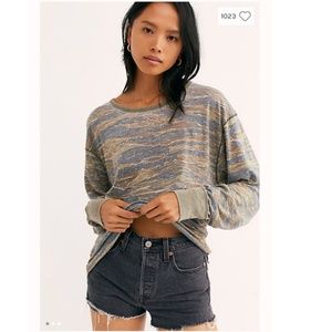 ⭐️NWT⭐️Free People Arielle Tiger Combo Long Sleeve